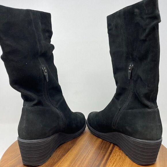 Dansko Boots Womens 40 Cassy Wedge Mid Calf Boots 1622100200 Suede Zip Casual - Picture 5 of 8